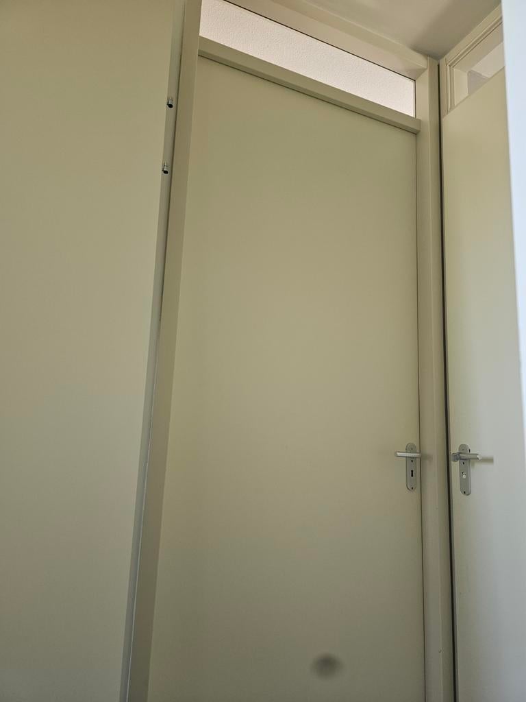 2x Opdek Binnendeur met bovenlicht en beslag, Doe-het-zelf en Verbouw, Deuren en Horren, Ophalen, Gebruikt, 80 tot 100 cm, Binnendeur