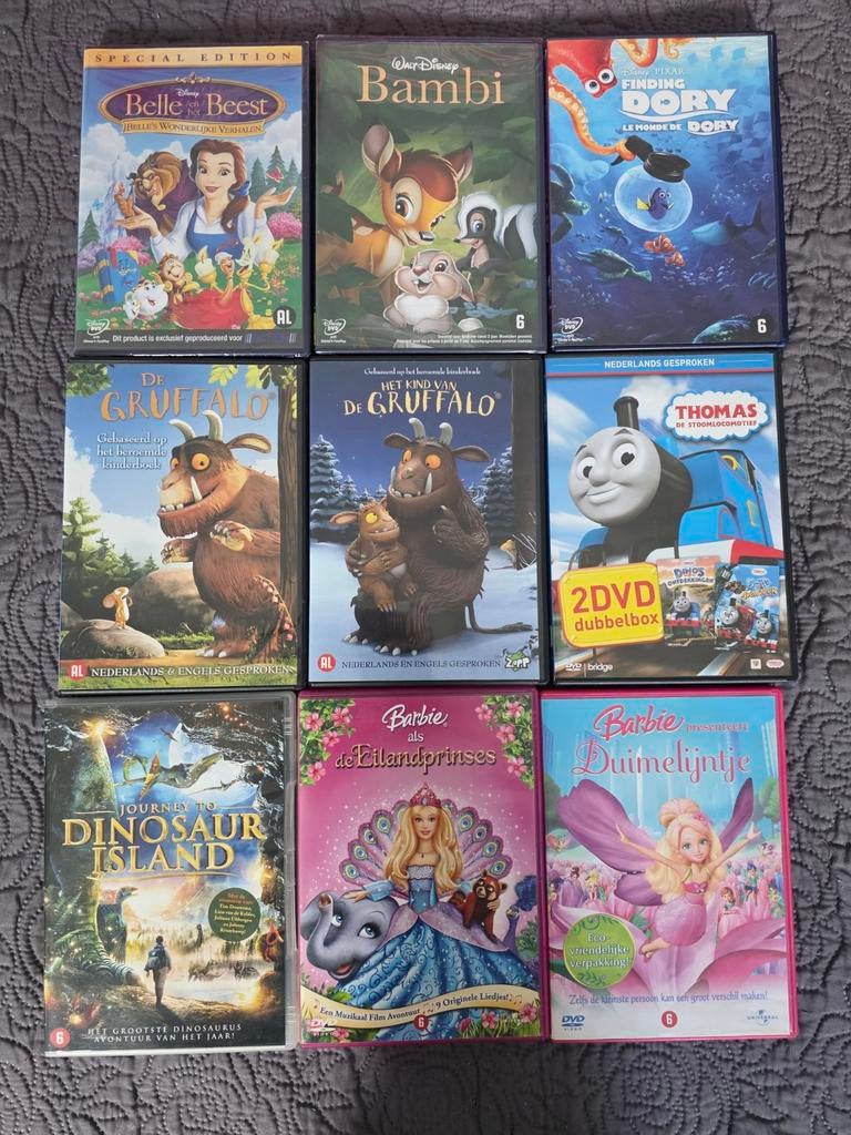 Grote collectie kinderfilms op DVD (9 stuks), Cd's en Dvd's, Gebruikt, Alle leeftijden, Overige genres, Ophalen of Verzenden