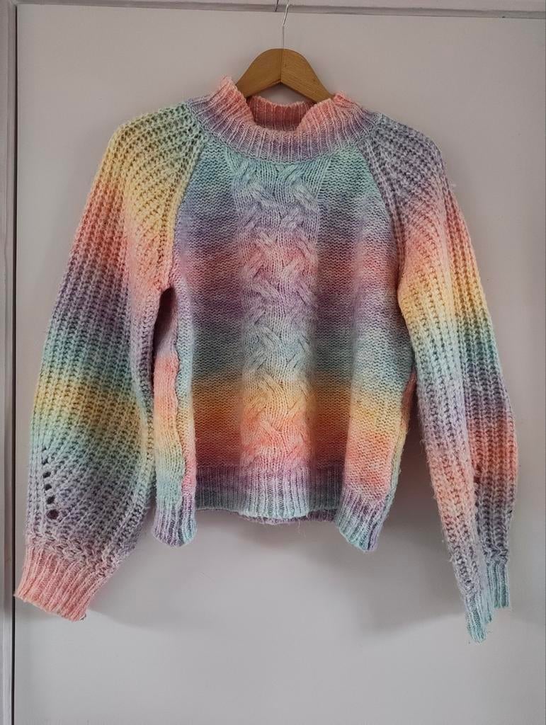 Regenboogkleurige trui van het merk Bisou's project, Maat 38/40 (M), Bisous project, Overige kleuren, Ophalen of Verzenden