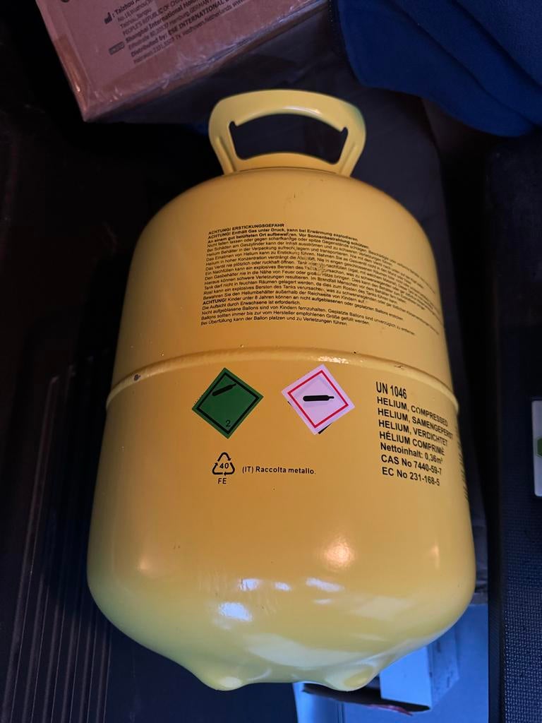 Lege Helium Fles - Feestartikelen, Hobby en Vrije tijd, Feestartikelen, Ophalen, Gebruikt, Feestartikel, Overige