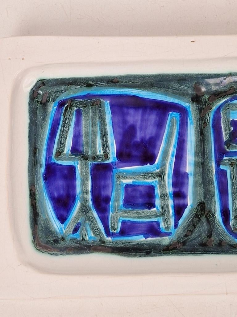 Vintage cakeschaal henk potters keramiek oisterwijk '61, Porselein of Keramiek, Ophalen of Verzenden, N, Rechthoekig