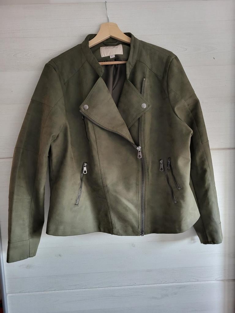 Bikerjack maat XL, Kleding | Dames, Ophalen of Verzenden, Zo goed als nieuw, Maat 46/48 (XL) of groter, Groen