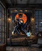 Uniek Schilderij Catwoman - Dot Painting & Acryl - 90x70 cm, Ophalen