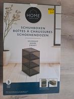 2x 3 stuks zwarte doorzichtige schoenendozen nieuw, Ophalen of Verzenden, Nieuw