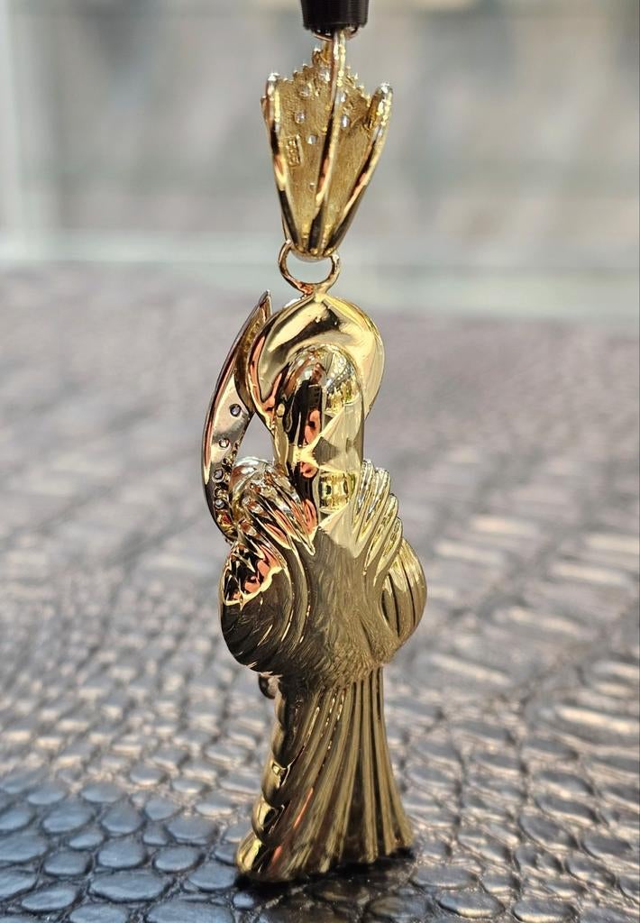 Prachtige Santa Muerte 14karaat goud massiefe hanger 25 gram, Ophalen of Verzenden, Zo goed als nieuw, Goud, Goud