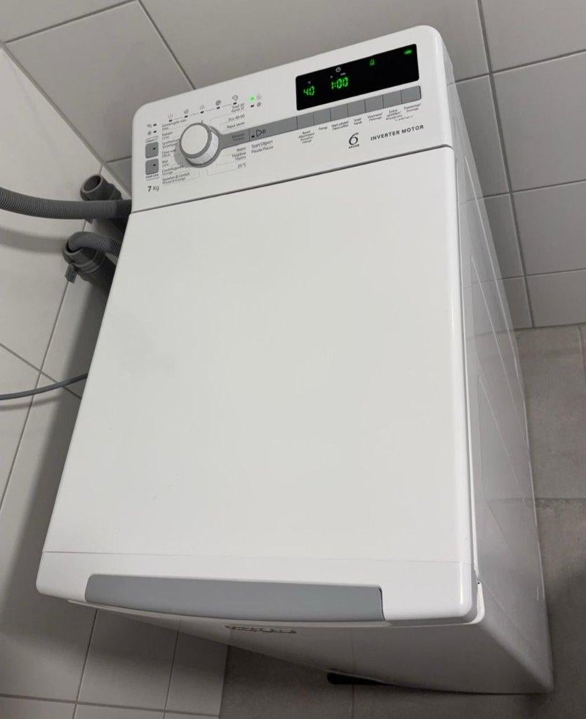 Whirpool bovenlader wasmachine (7kg, prima staat), Ophalen, Gebruikt, Bovenlader, Wolwasprogramma