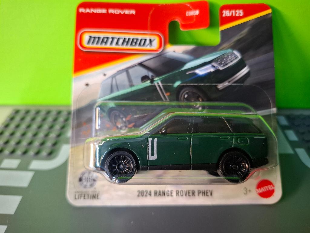 Matchbox 26 - 2024 Range Rover PHEV [groen] 1/60 MIB, Ophalen of Verzenden, Nieuw, Auto
