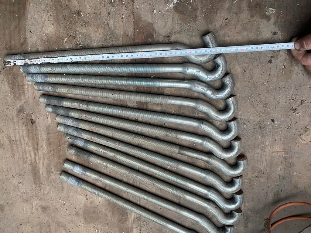 12x draadeind M20x1,5 GS dubbellucht montering, Ophalen