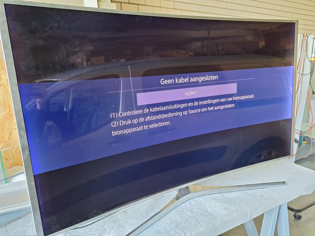 Defect Samsung UE55JS9000L 55 inch Curved 4K Smart TV, Ophalen, Gebruikt, 100 Hz, Samsung