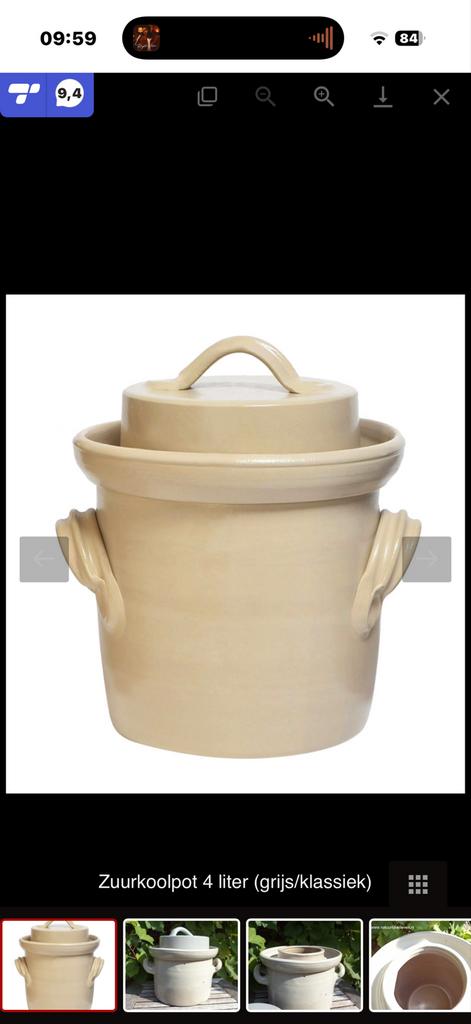 Zuurkoolpot 4 liter (grijs/klassiek) wekpot, Huis en Inrichting, Keuken | Keukenbenodigdheden, Nieuw, Ophalen of Verzenden, Voorraadpot