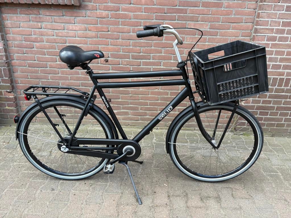 Te koop mooie Sparta Pick Up hoge herenfiets 65cm 3versn, Terugtraprem, Sparta, Gebruikt, Versnellingen