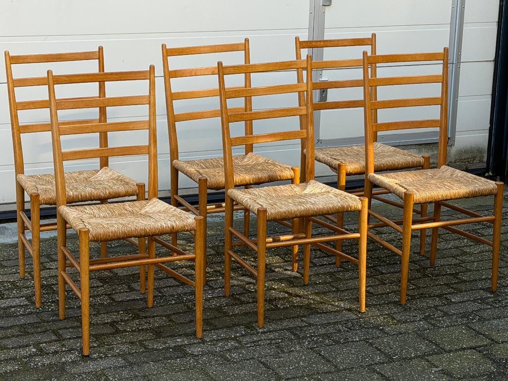 Vintage Eetkamerstoelen Design Ponti Stijl, Ophalen, 75 tot 100 cm, Overige materialen, 50 tot 75 cm