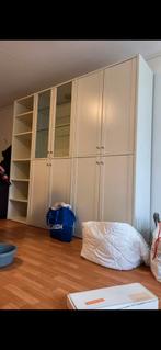 Grote Interlubke kast met glazen deuren en verlichting, Ophalen, Modern en functioneel, 200 cm of meer, 25 tot 50 cm