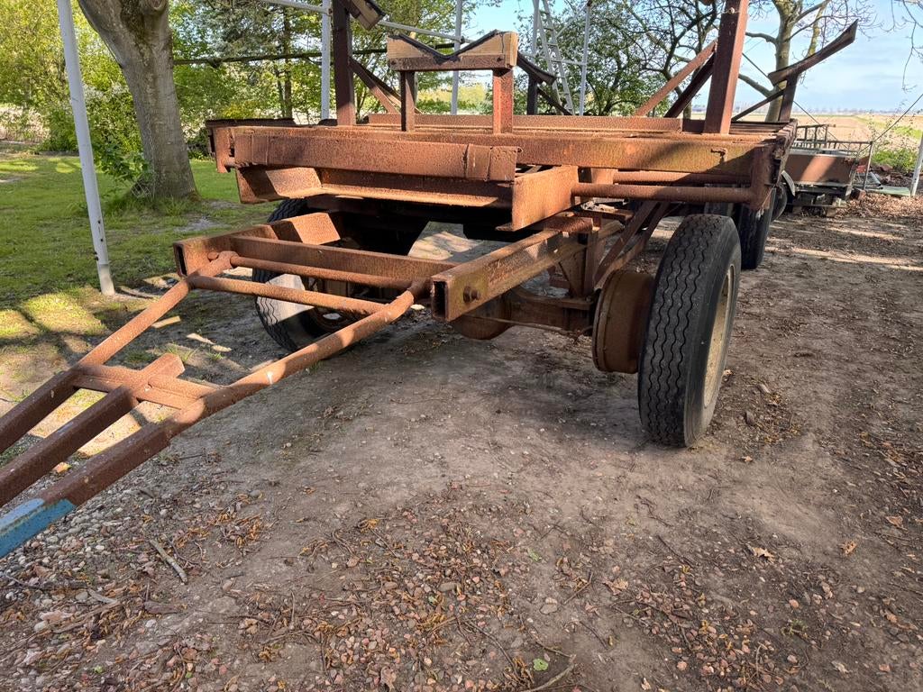 Grote zware boottrailer bootkar bok stalling, Watersport en Boten, Ophalen, Gebruikt, Dubbelassig (tandemas), 9 meter of meer