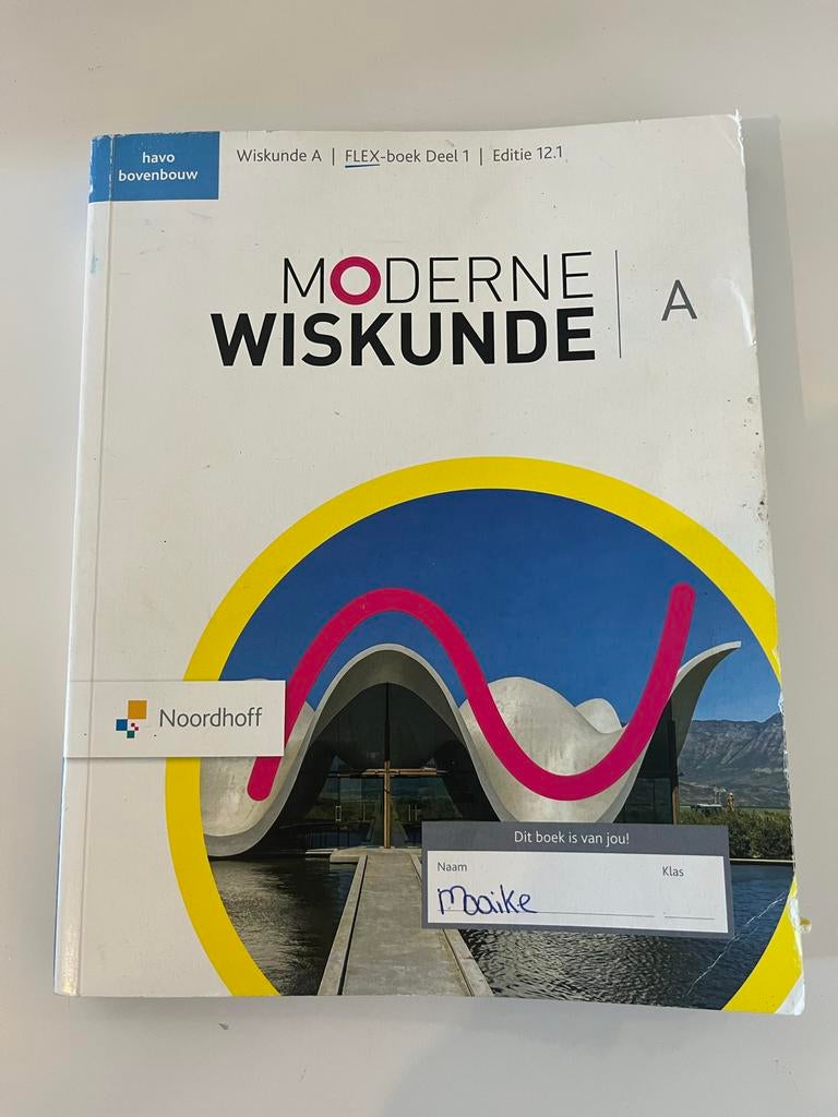 Moderne Wiskunde A FLEX-boek Deel 1 Editie 12.1 HAVO, Ophalen of Verzenden, Gelezen, HAVO, Wiskunde A