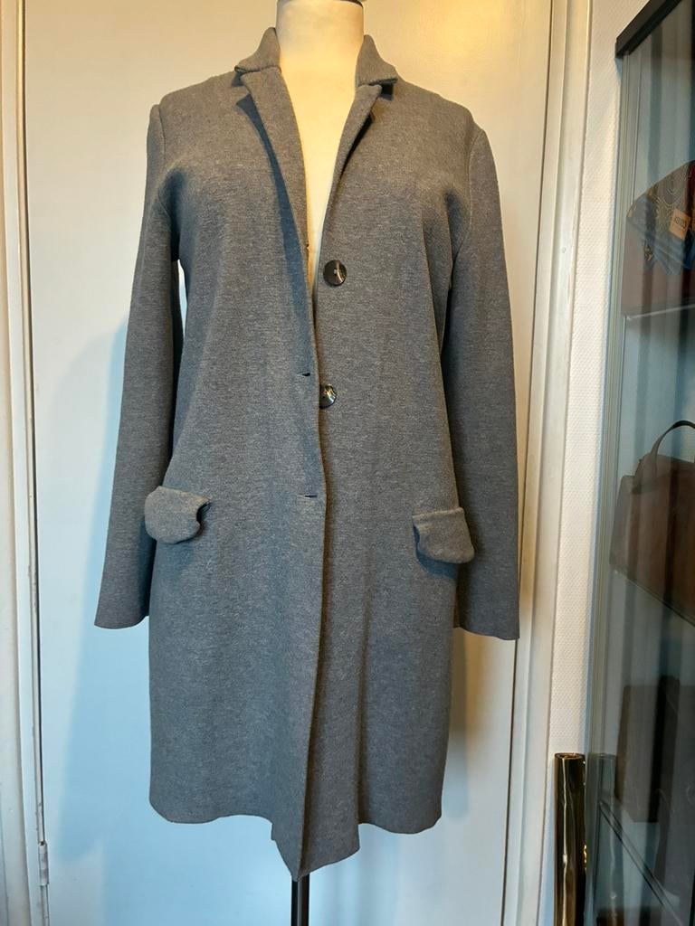 ANNE CLAIRE lange blazer grijs maat m ongevoerd, Maat 38/40 (M), Ophalen of Verzenden, Jasje, Grijs