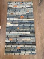 Vloerkleed van denim jeans, Gebruikt, 100 tot 150 cm, Blauw, Ophalen of Verzenden