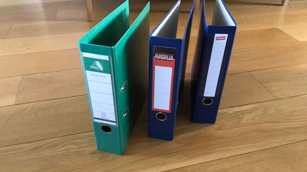 Gratis ordners en 4 rings multomap breed, Ophalen, Gebruikt