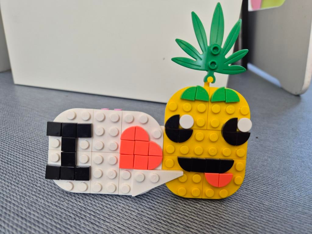 Leuke Lego 'I Love Pineapple' creatie, Kinderen en Baby's, Speelgoed | Duplo en Lego, Ophalen of Verzenden, Gebruikt, Lego, Overige thema's