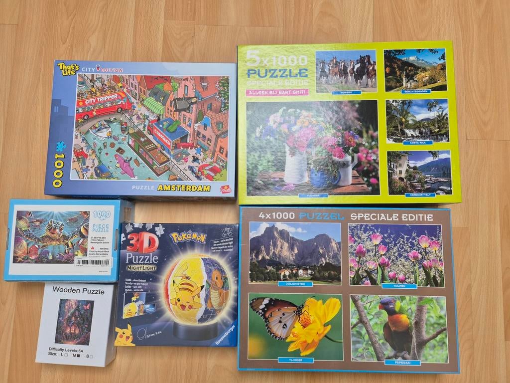 Grote collectie legpuzzels en 3D puzzel, Ophalen, 500 t/m 1500 stukjes