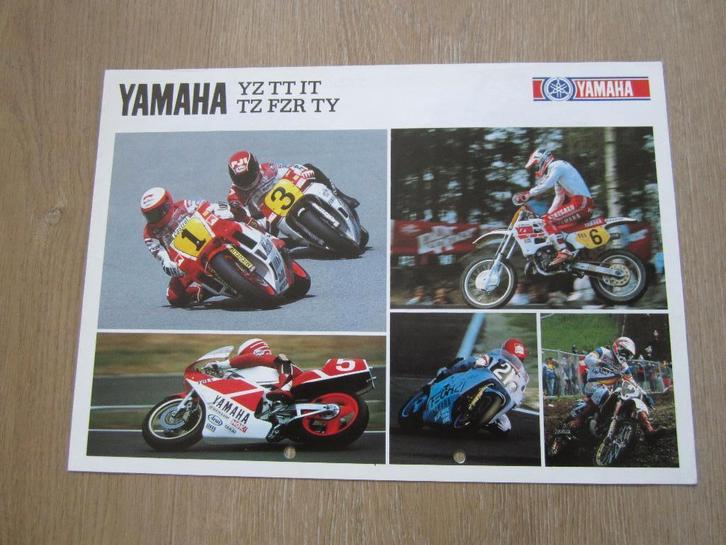 Yamaha YZ / TT / IT / TZ / FZR / TY brochure folder 1988, Motoren, Handleidingen en Instructieboekjes, Yamaha, Ophalen of Verzenden