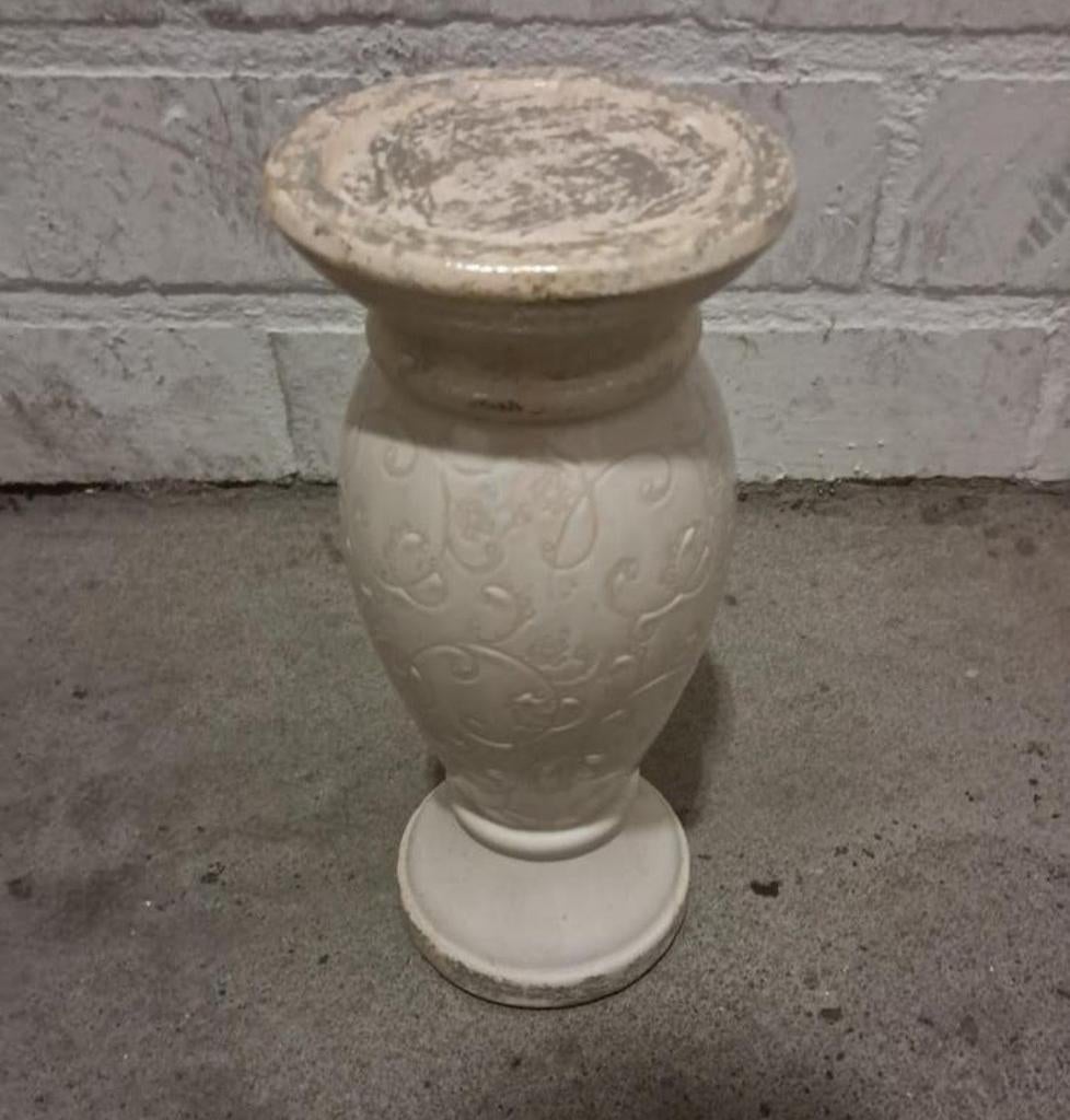 Decoratieve vaas/zuil met reliëfpatroon, Antiek en Kunst, Ophalen