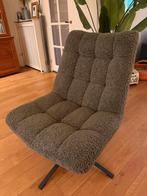 Groene fauteuil teddy stof, Ophalen, 75 tot 100 cm, Zo goed als nieuw, Stof