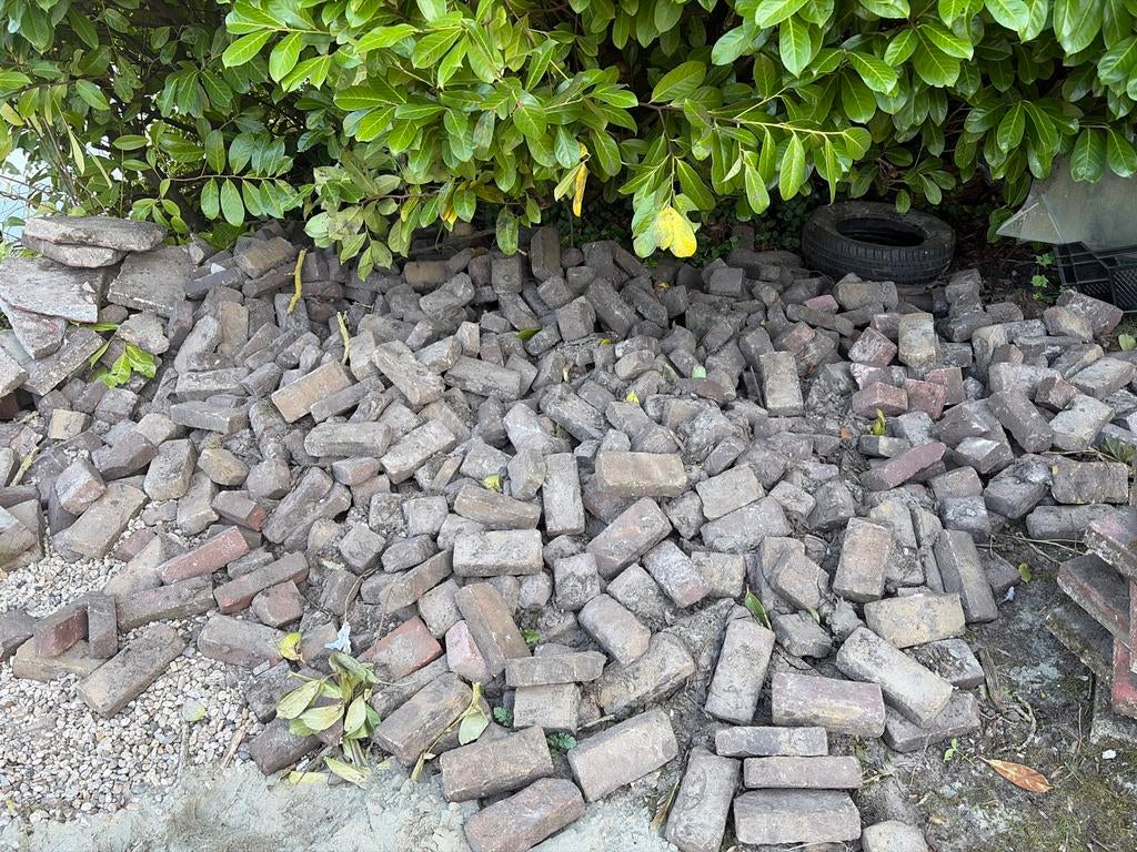 Gratis af te halen straat klinkers, Tuin en Terras, Tegels en Klinkers, Ophalen, Gebruikt, Klinkers, 10 m² of meer