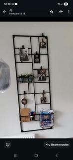 Metalen wandrek +accessoires, Huis en Inrichting, Woonaccessoires | Wanddecoraties, Ophalen of Verzenden, Zo goed als nieuw