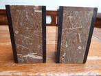2 art deco marmeren sierstukken, boekensteunen., Antiek en Kunst, Ophalen of Verzenden