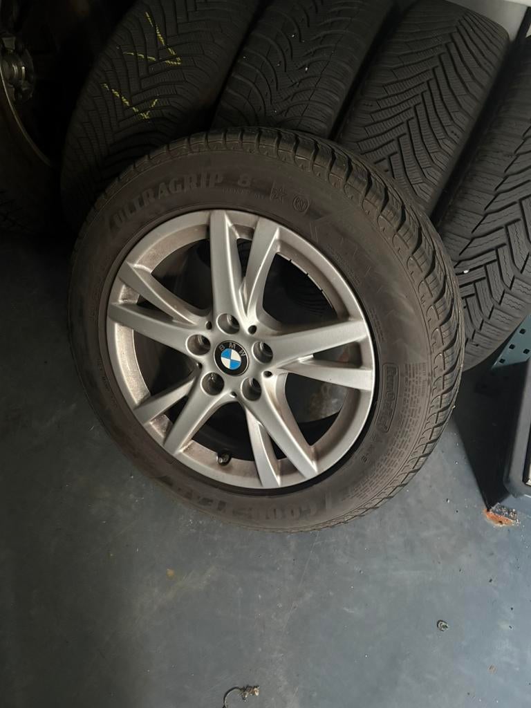 BMW velgen 7Jx16H2 incl winterbanden, Ophalen, 16 inch, 205 mm, Winterbanden