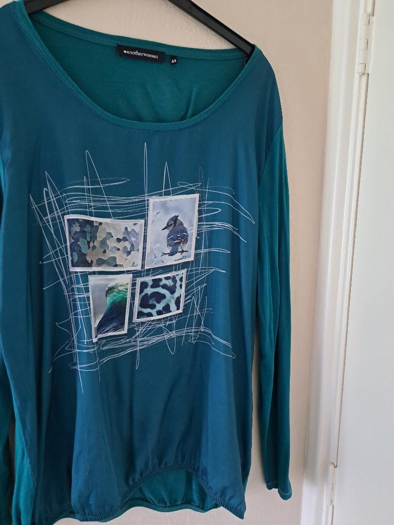 leuk dames shirt maat 44 z.g.a.n., Ophalen of Verzenden, Zo goed als nieuw, Maat 42/44 (L), Korte mouw