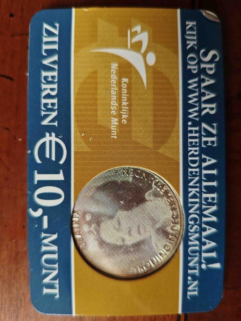 Zilveren UNC 10€ coincard - Beatrix 25 jaar eenheid, Postzegels en Munten, Munten | Nederland, Ophalen of Verzenden, Koningin Beatrix