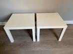 2 IKEA bijzettafeltjes - wit, Ophalen, Minder dan 45 cm, Minder dan 55 cm, Gebruikt