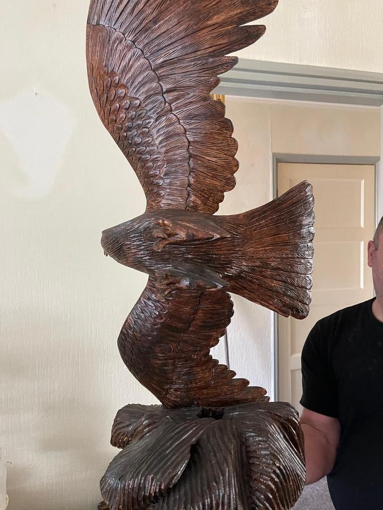 Hout snijwerk  adelaar, Antiek en Kunst, Kunst | Beelden en Houtsnijwerken, Ophalen of Verzenden