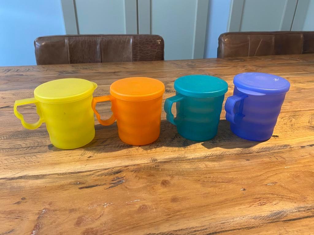Tupperware bekers met deksel, Ophalen of Verzenden, Beker of Kan