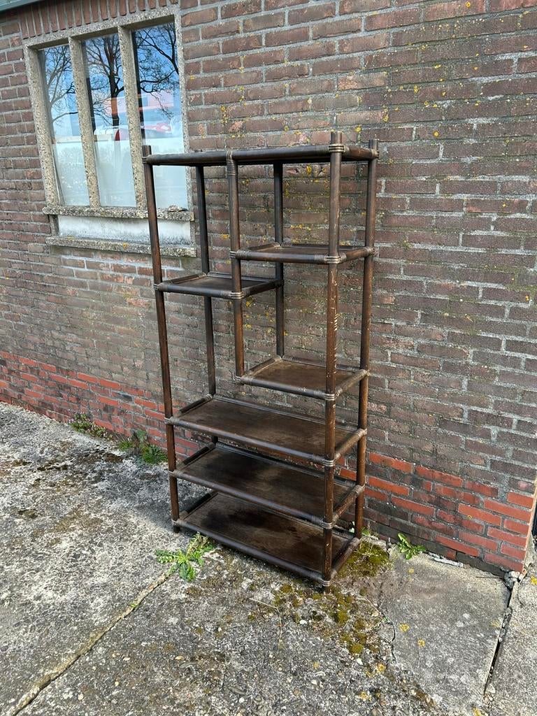 Vintage Boho bamboe divider kast, Ophalen