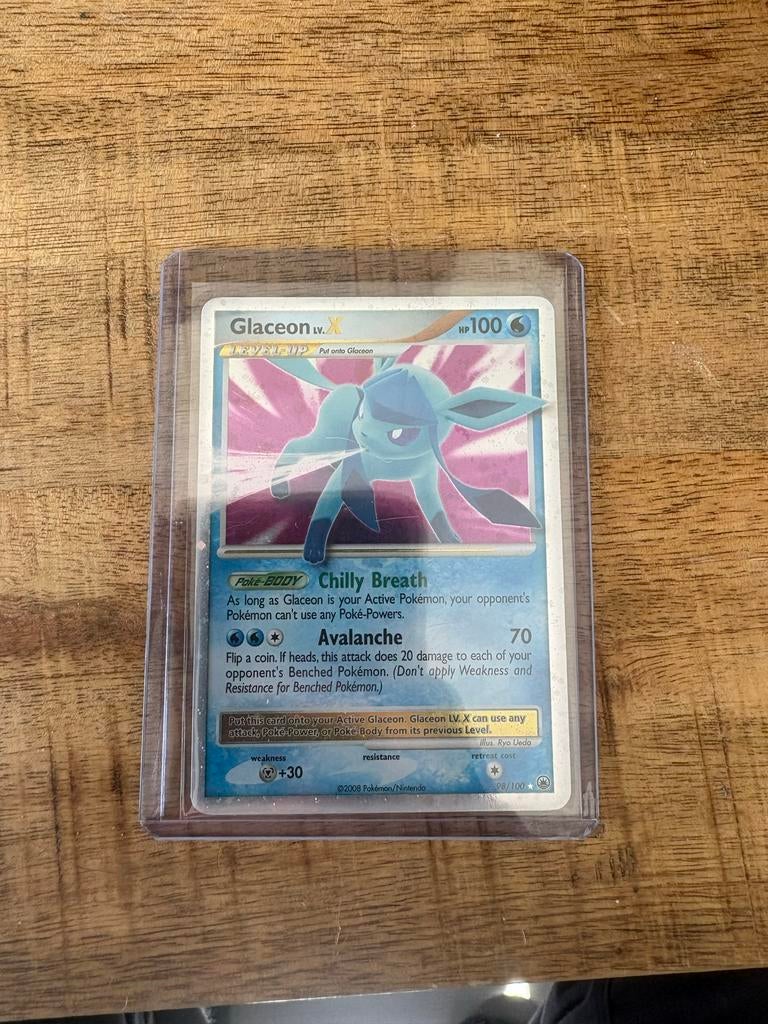 Glaceon LV.X Majestic Dawn Pokémon Kaart, Ophalen of Verzenden, Gebruikt, Losse kaart, Foil