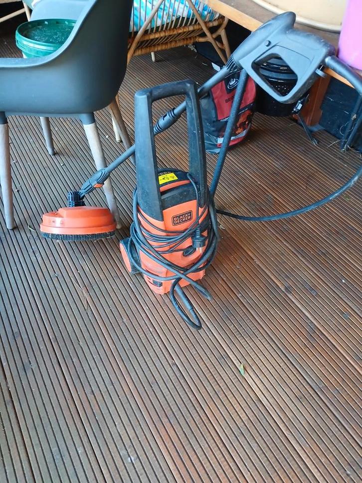 Black+Decker hogedrukreiniger met terrasreiniger, Tuin en Terras, Hogedrukreinigers, Gebruikt, Elektrisch, Ophalen