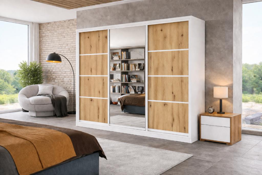 KLEDINGKAST MET TRANSPORT EN MONTAGE, Met deur(en), Nieuw, 200 cm of meer, Verzenden