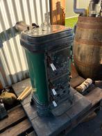 Buiten kachel verrijdbaar op palet inclusief kachelpijp rvs, Huis en Inrichting, Kachels, Ophalen, Gebruikt, Hout, Houtkachel