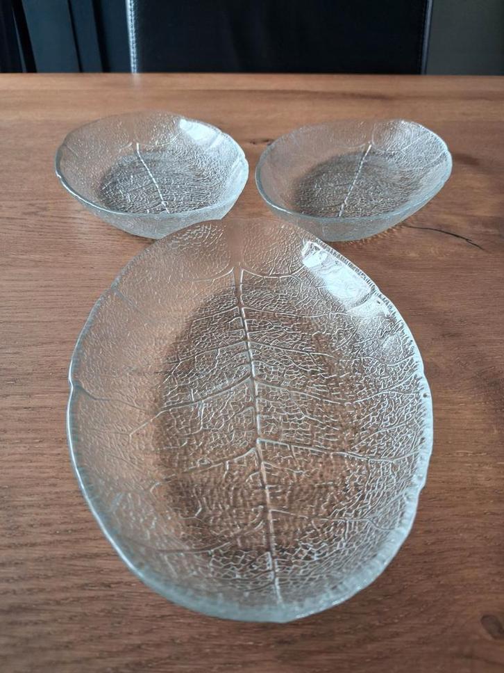 ARCOROC - 3 glazen serveerschaaltjes- uit de Aspen collectie, Verzamelen, Glas en Borrelglaasjes, Overige typen, Ophalen of Verzenden