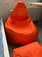 Oranje gaming  zitzak met poef voor kinderen, Ophalen, Zo goed als nieuw, Oranje, Zitzak