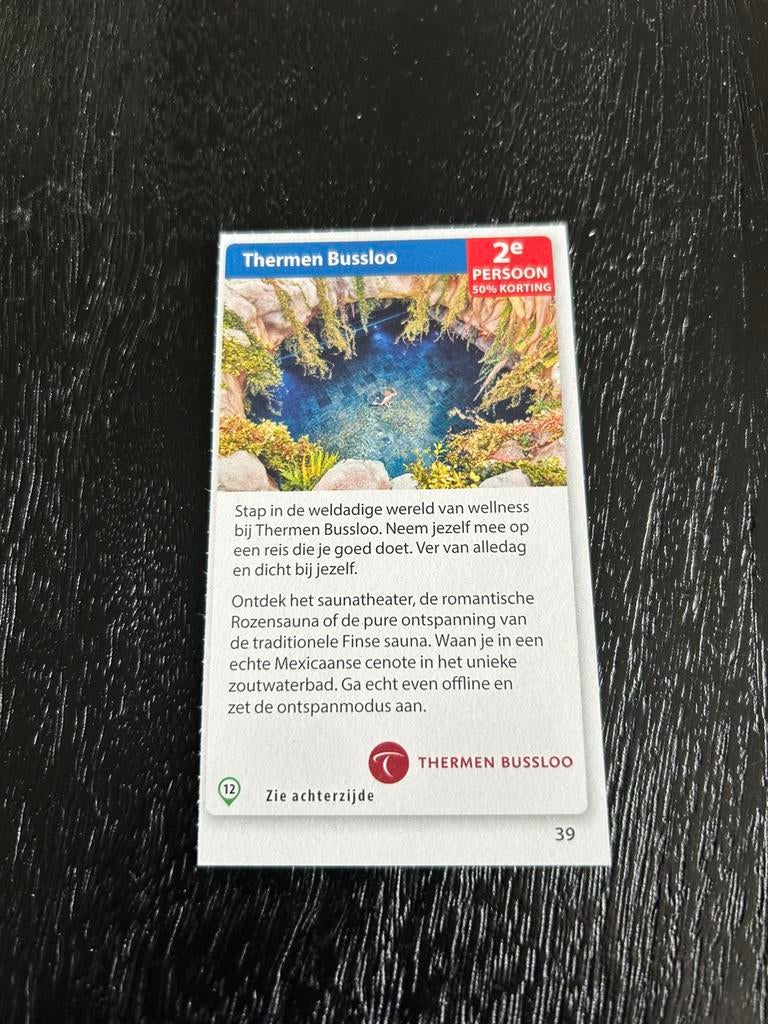 Voordeelcoupon Thermen Bussloo, Tickets en Kaartjes, Twee personen, Kortingsbon, Spa of Sauna