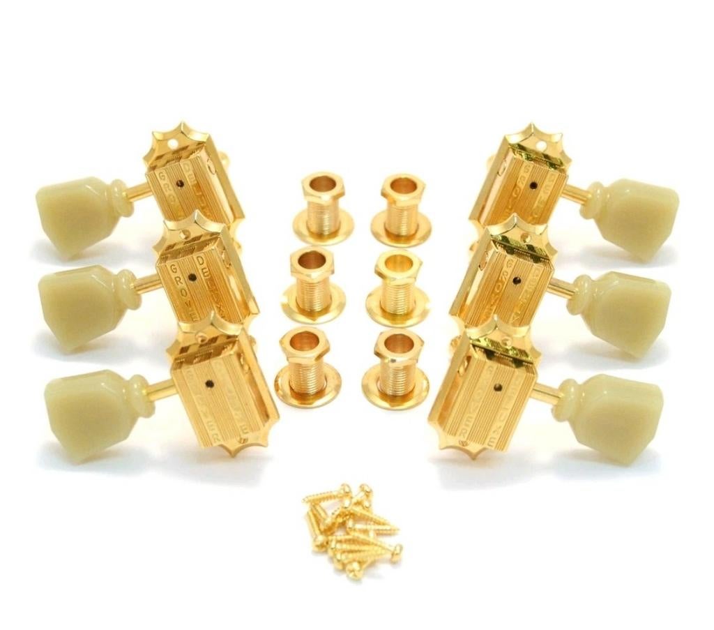 Grover Gold 3+3 Vintage Deluxe Tuners voor gitaar, Muziek en Instrumenten, Instrumenten | Onderdelen, Ophalen of Verzenden
