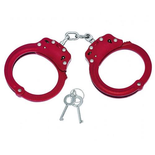 Handboeien roze/rood Pro (aluminium) + holster, Ophalen of Verzenden, Nieuw