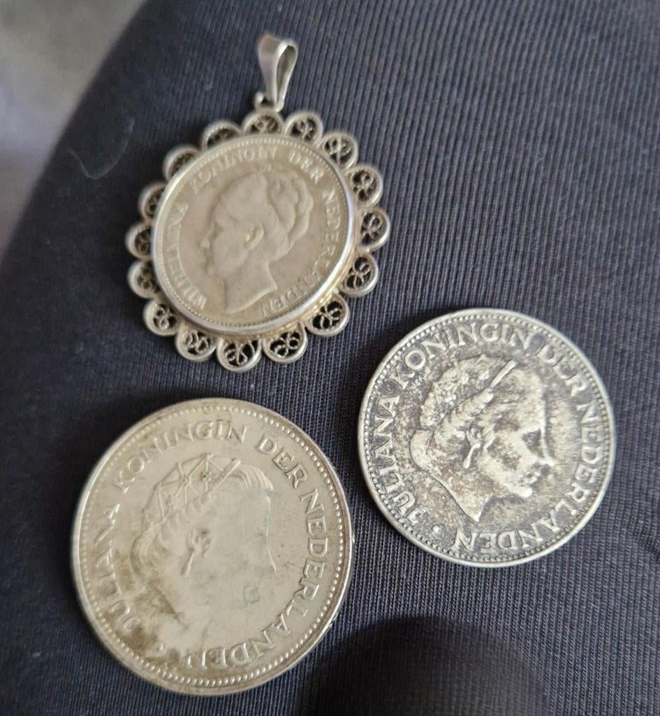 Halve gulden hanger, 10 gulden, Rijksdaalder, Postzegels en Munten, Munten | Nederland, Ophalen of Verzenden