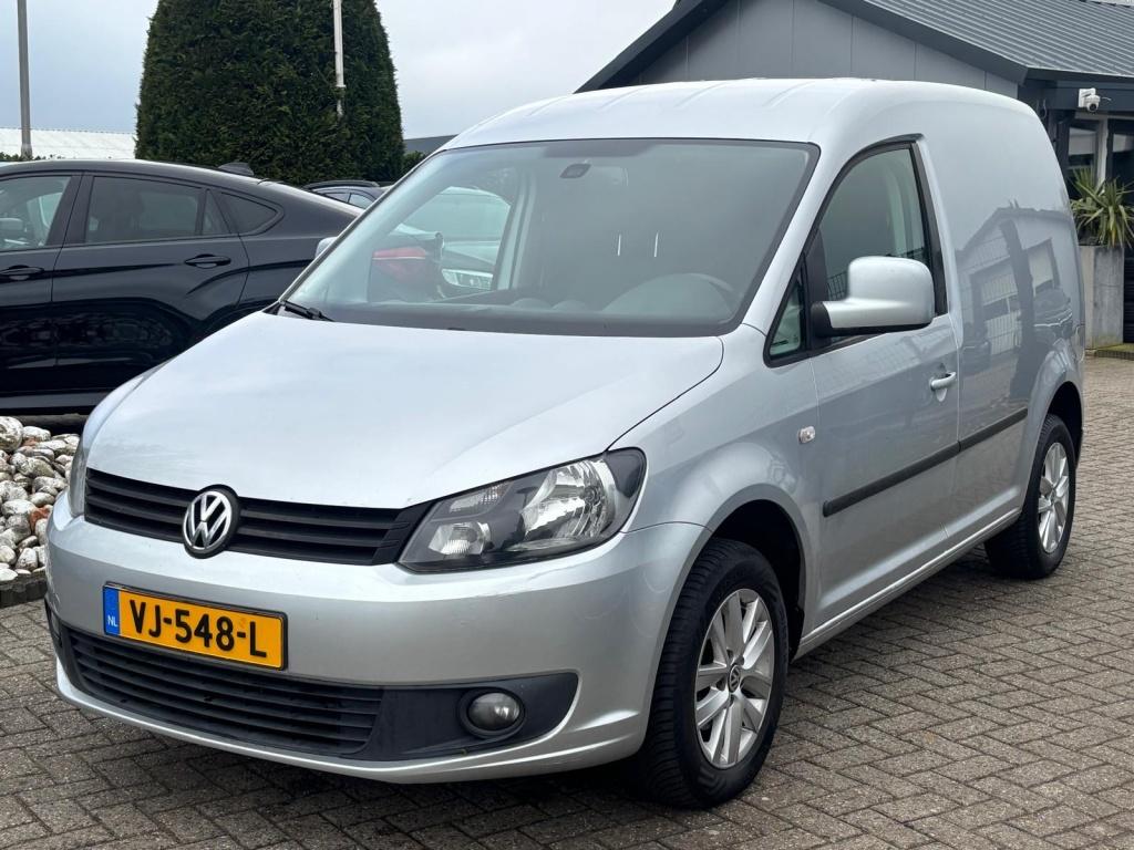 Volkswagen Caddy 1.6 TDI Automaat DSG 2014 Schuifdeur Grijs, Auto's, Bestelauto's, Automaat, Euro 5, Gebruikt, Parkeersensor