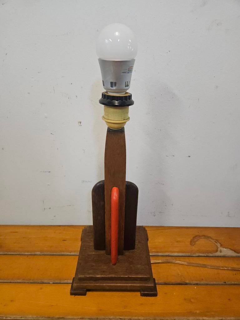 Vintage Amsterdamse School/Art Deco Tafellamp., Ophalen