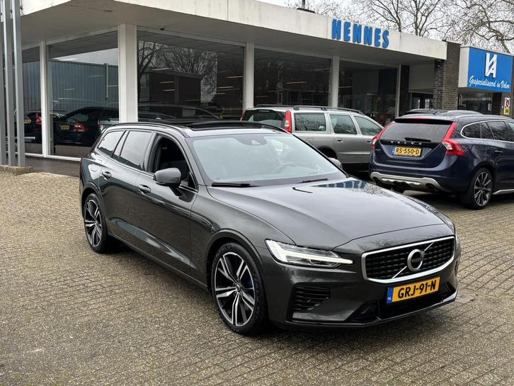 Volvo V60 T8 AWD R-Design HeadUp MASSAGE Pano Keyless Harman, Auto's, Volvo, Bedrijf, Te koop, V60, 4x4, ABS, Achteruitrijcamera